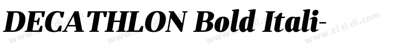 DECATHLON Bold Itali字体转换